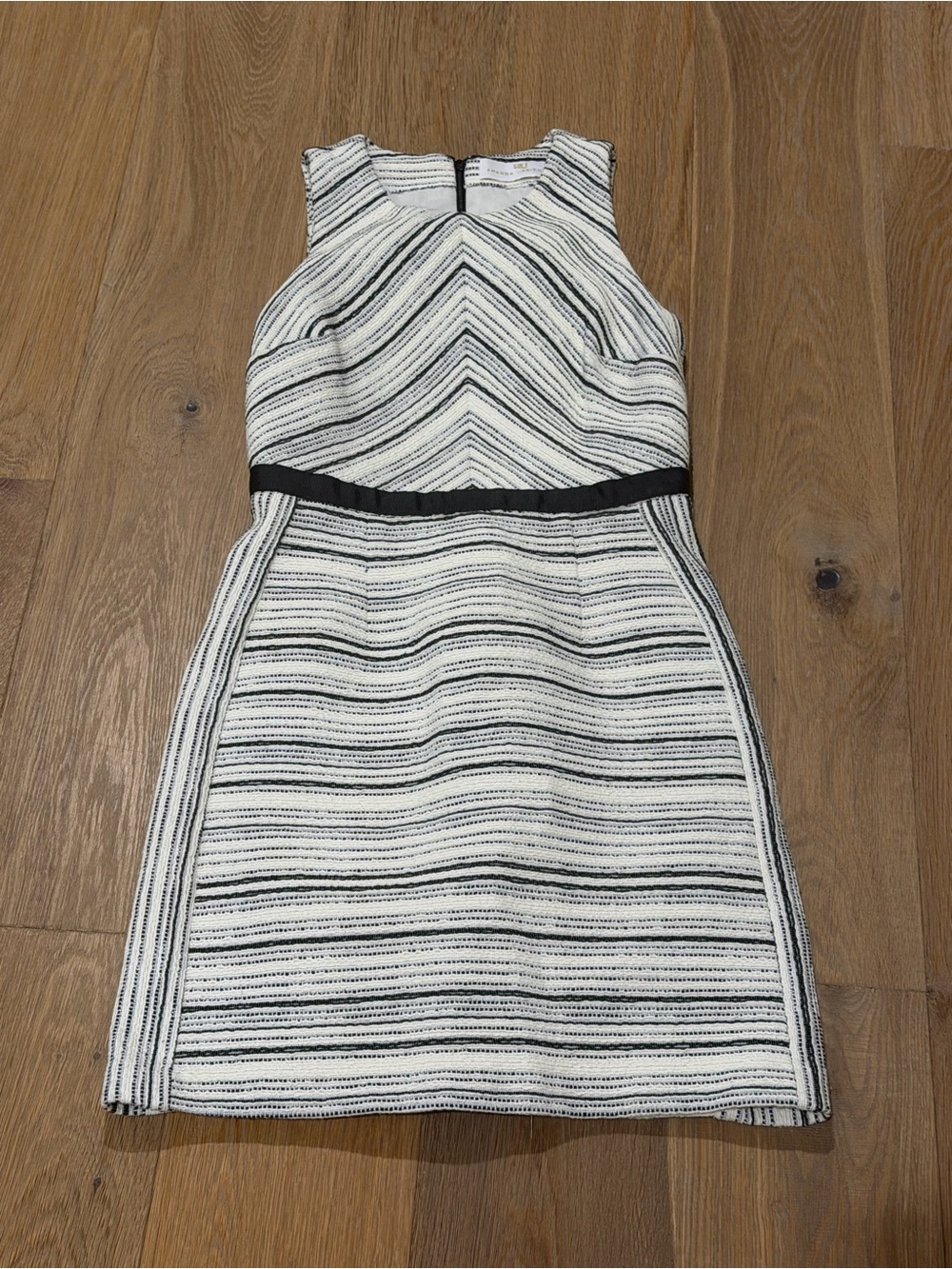 Amanda Uprichard Tweed Stripe Sleeveless Sheath Dress P/XS